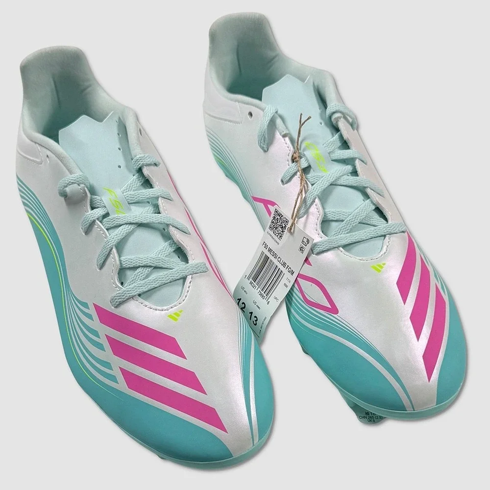Adidas F50 Messi Club FG/M Cleats  - NEW Mens Size 12 Pearl / Multi  #49830-TOP1